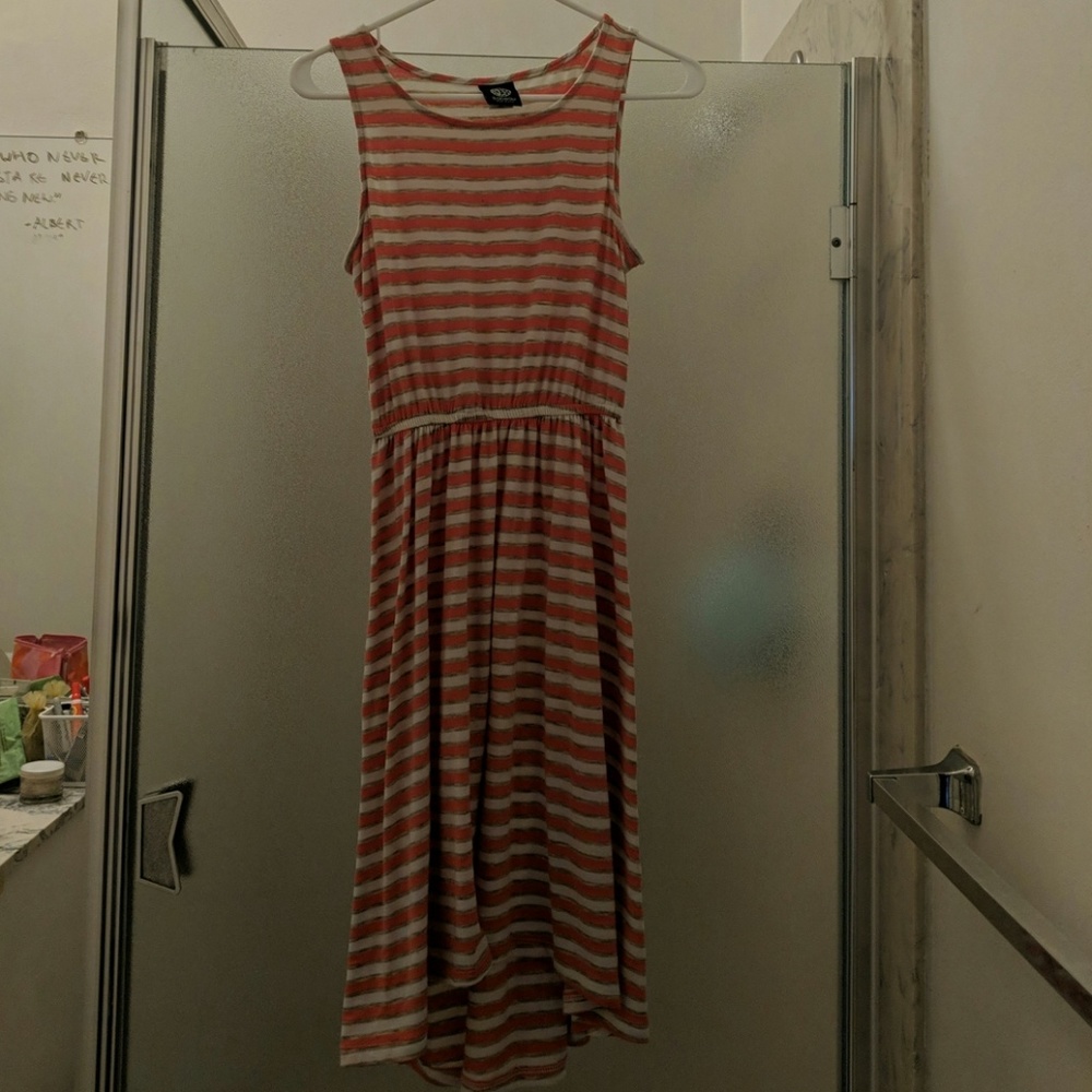 Salmon and White Sundress